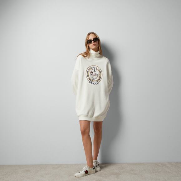 ❤️Gucci Graphic Print Mock Neck Sweatshirt Dress❤️ - Picture 2 of 3